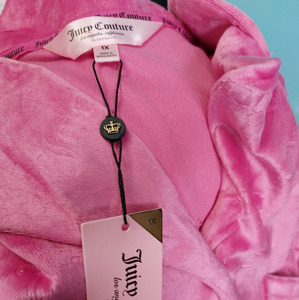 Juicy Couture Knit Velour Pajama Set Juicy Pink NWT - Picture 3 of 5